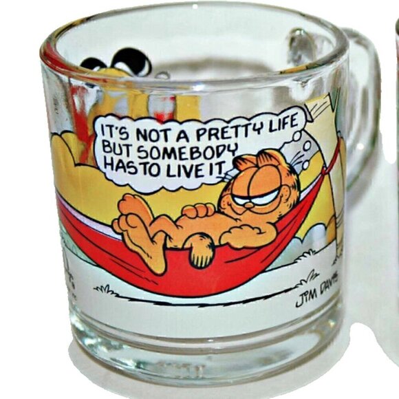 Garfield McDonald's Glasses Cups Jim Davis  Mugs Vintage - Picture 6 of 7